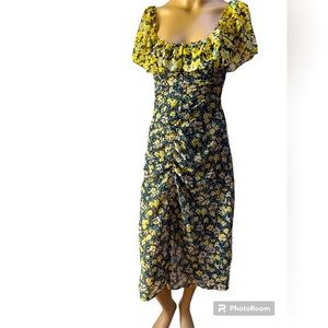 Zara print midi dress